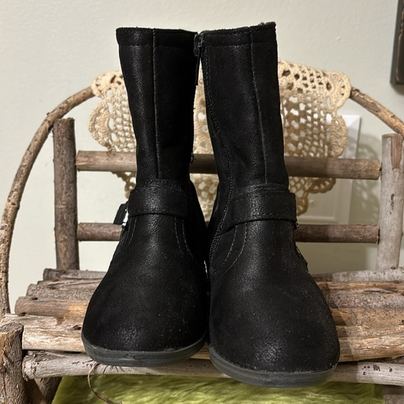 MIA EUC TODDLER SZ 8 BLACK BOOTS WITH RAINBOW ZIPPER - Picture 5 of 15